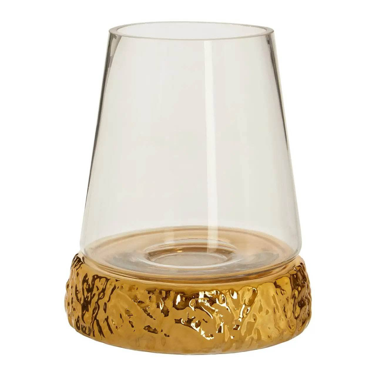 Homeware  -  Martele Medium Hurricane Gold Candle Holder  -  60011948