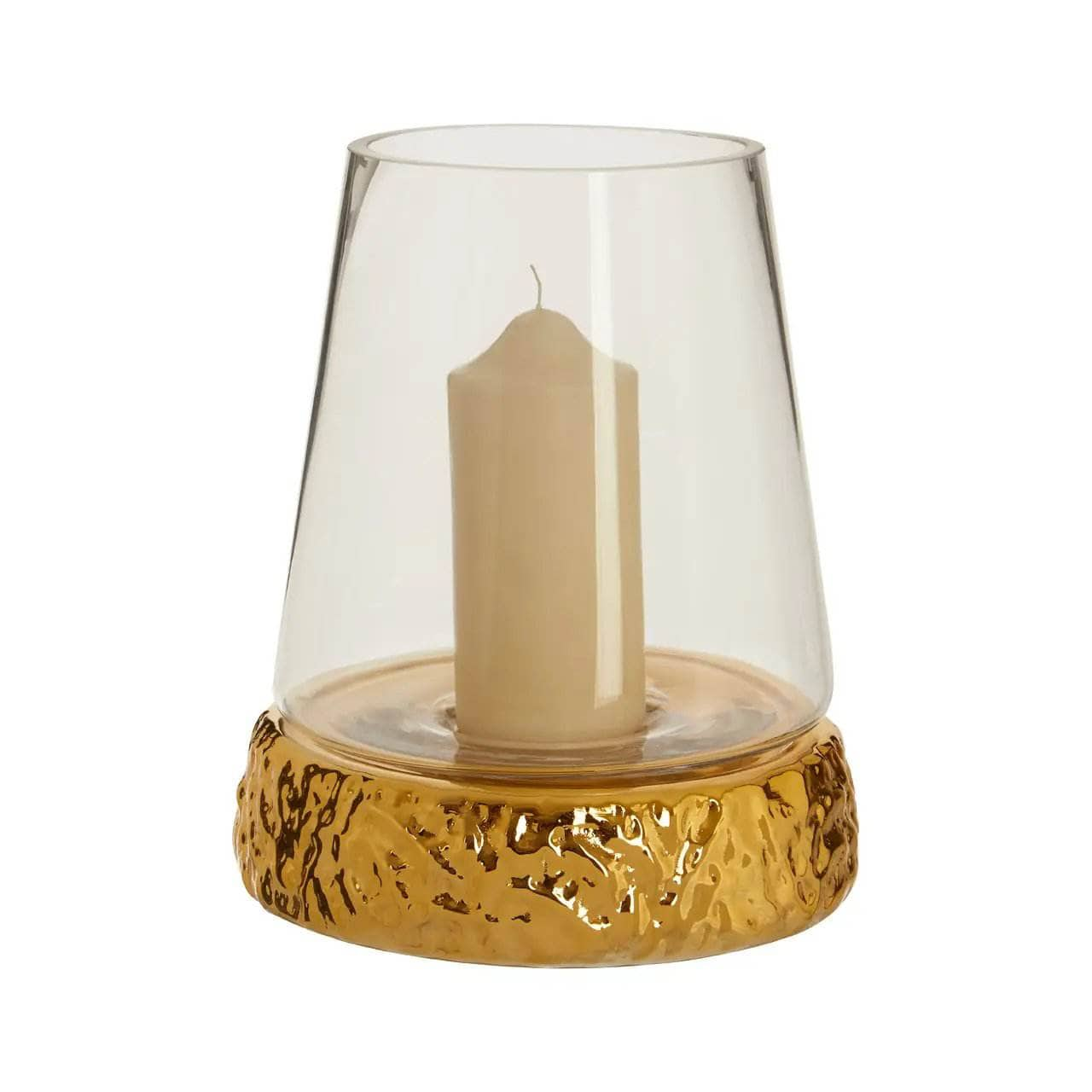 Homeware  -  Martele Medium Hurricane Gold Candle Holder  -  60011948