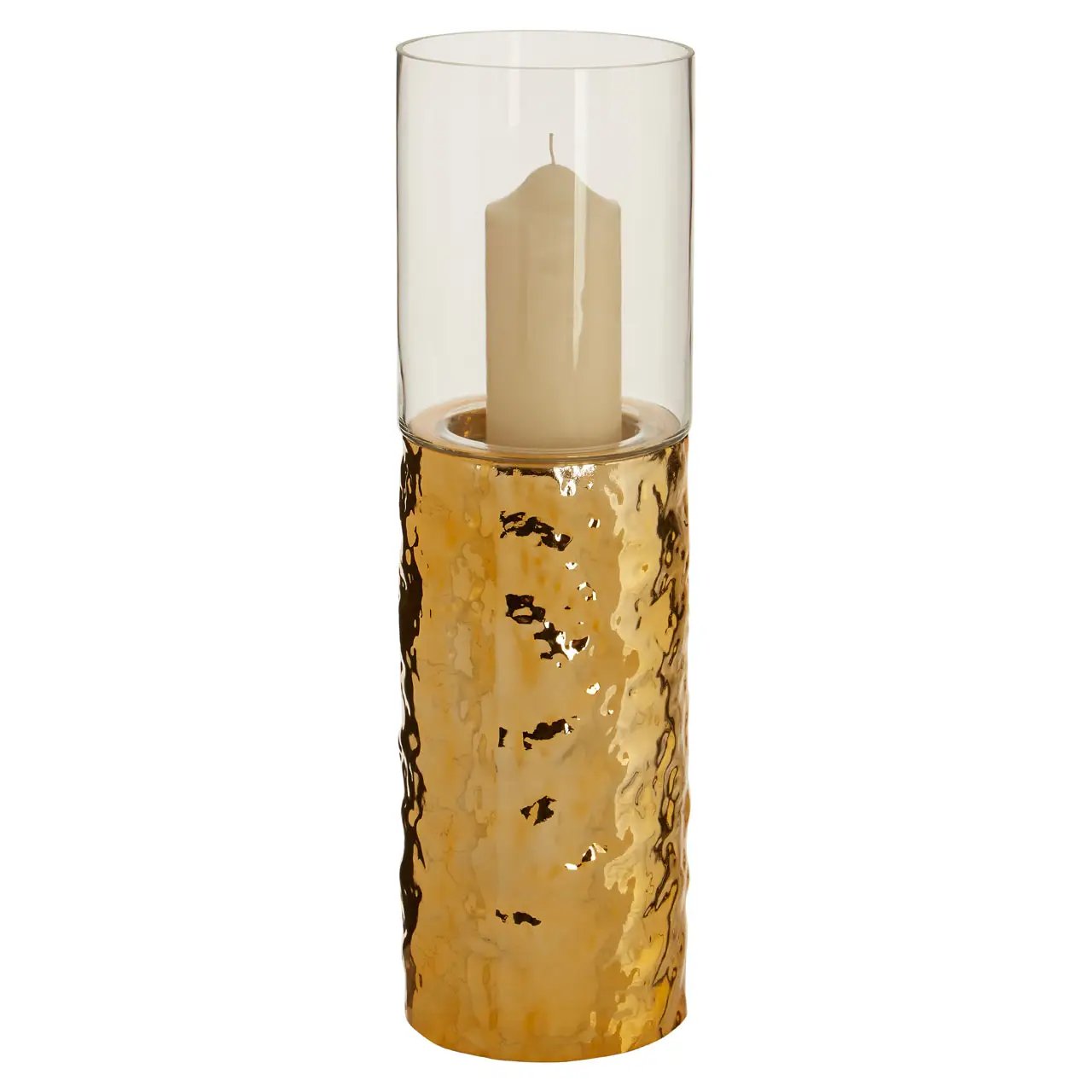 Gold pillar candle