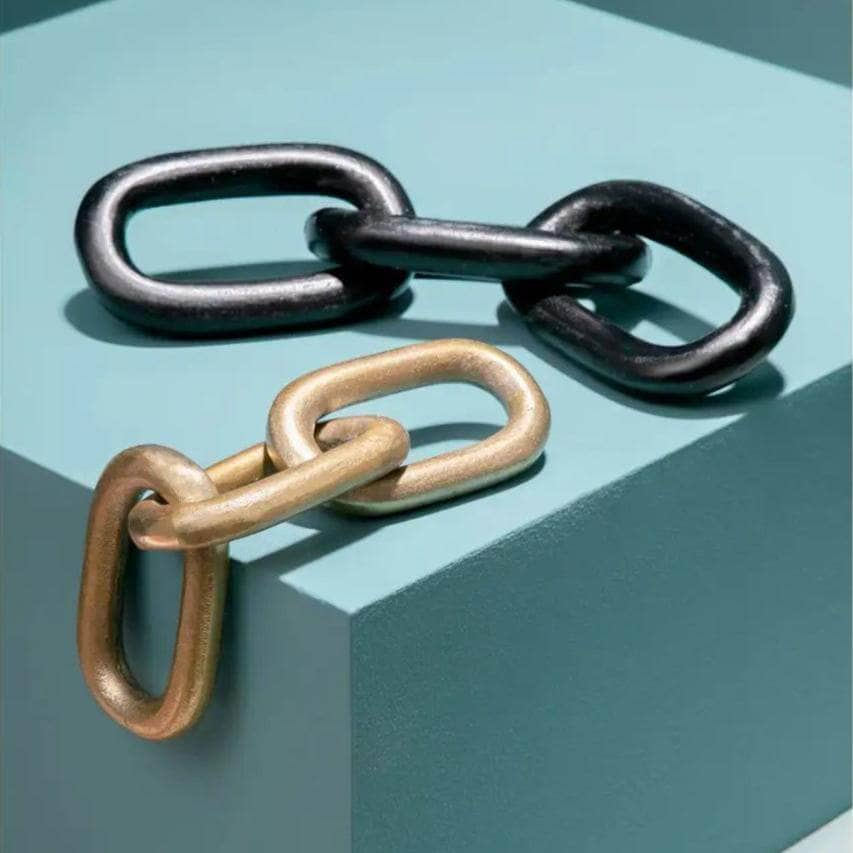 Homeware  -  Prato Small Gold Aluminium Chain Sculpture  -  60011955