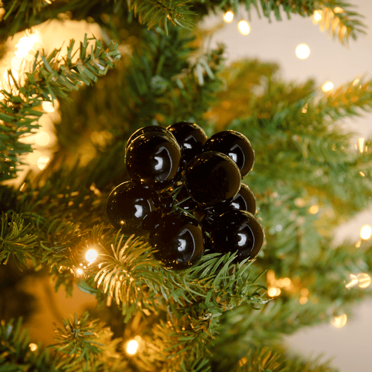 Christmas  -  Bunch Of 12 Christmas Baubles - Black  -  60012109