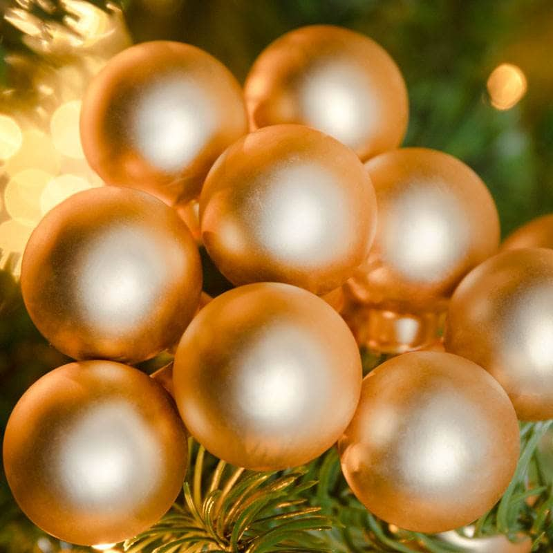 Christmas  -  Bunch Of 12 Christmas Baubles - Matt Gold  -  60012113