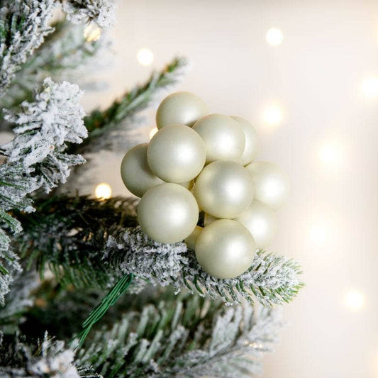 Christmas  -  Bunch Of 12 Christmas Baubles - White Mint  -  60012118