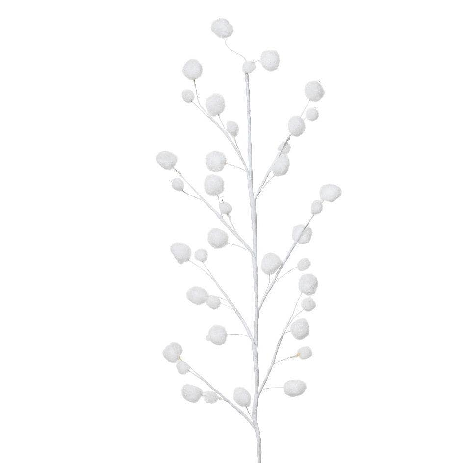 Christmas  -  White Snowballs Spray - 55cm  -  60012121