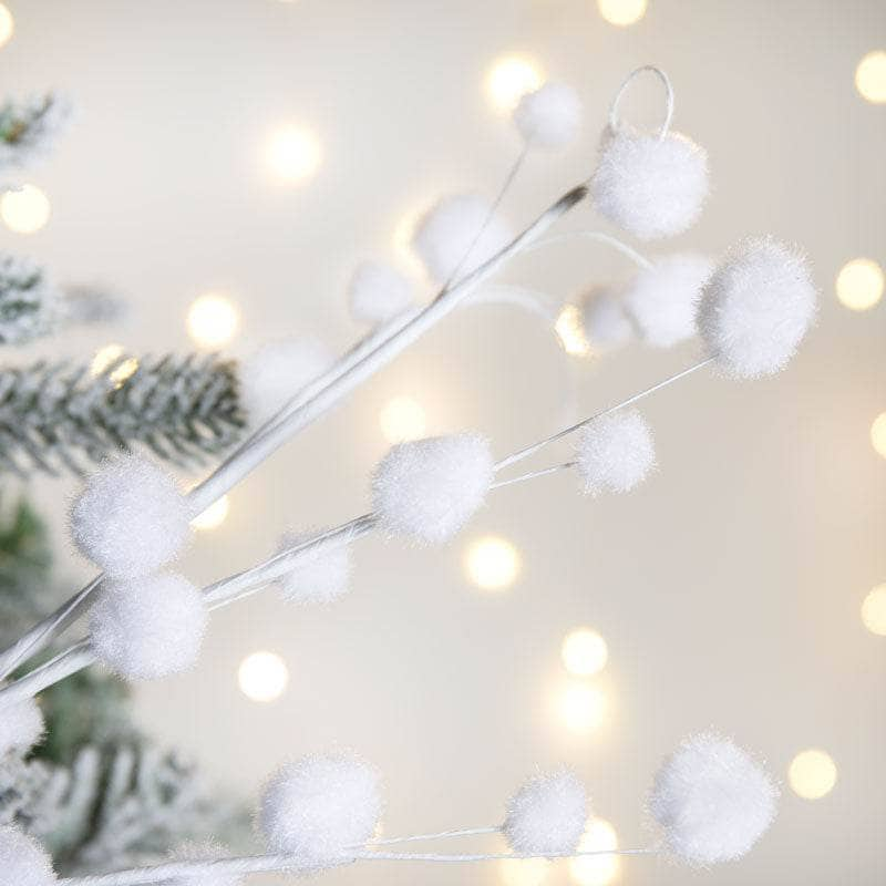 Christmas  -  White Snowballs Spray - 55cm  -  60012121