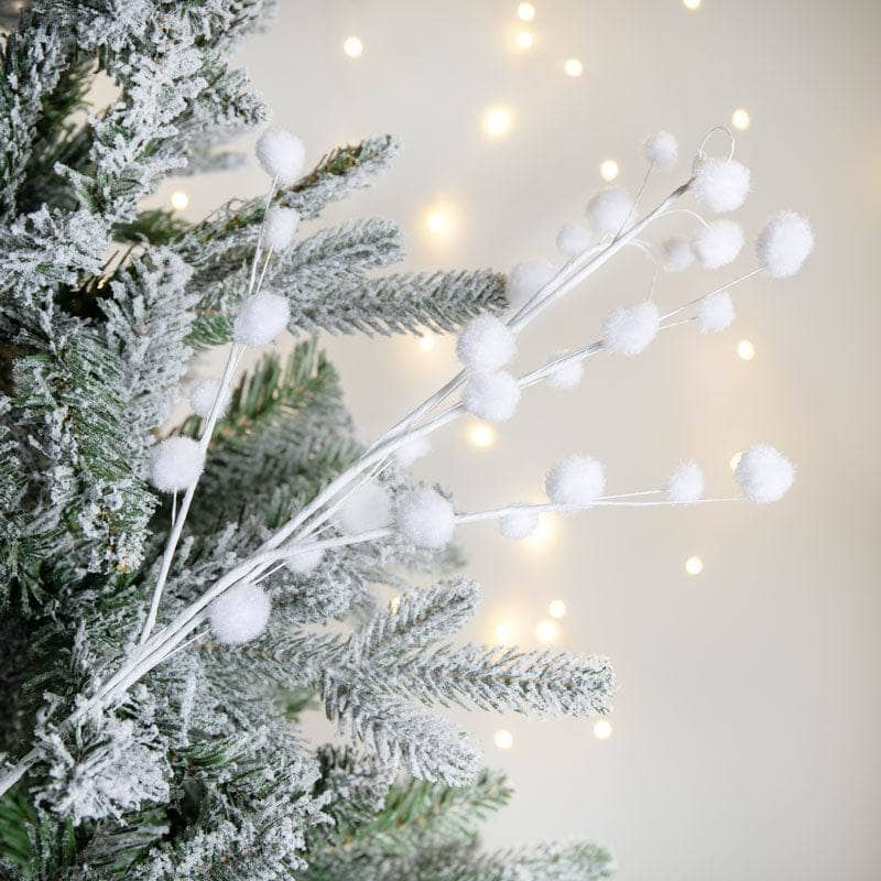 Christmas  -  White Snowballs Spray - 55cm  -  60012121