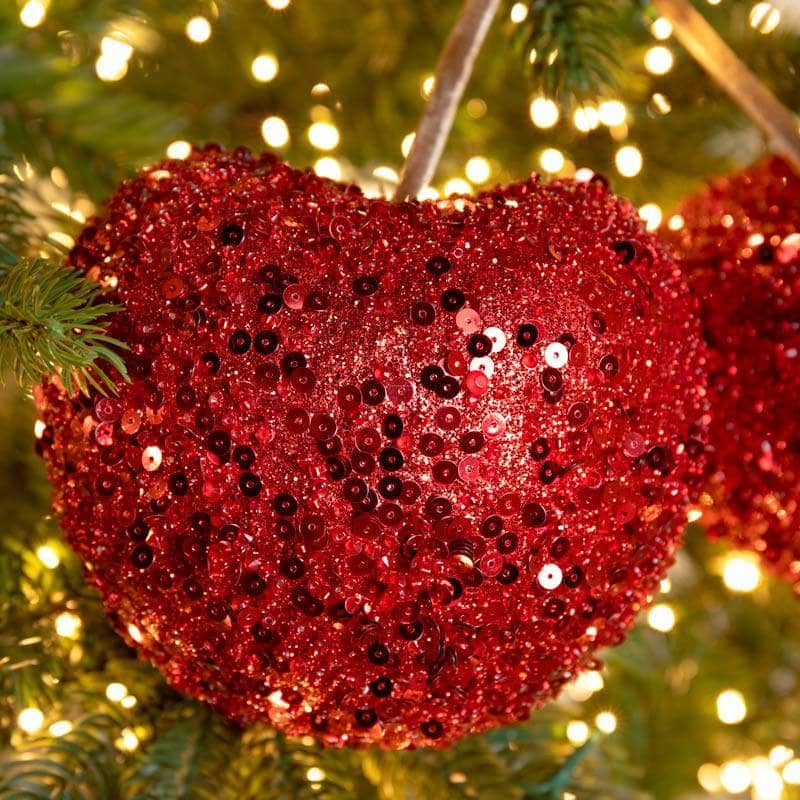 Christmas  -  Red Glitter Sequin Berry Decoration - 30cm  -  60012131