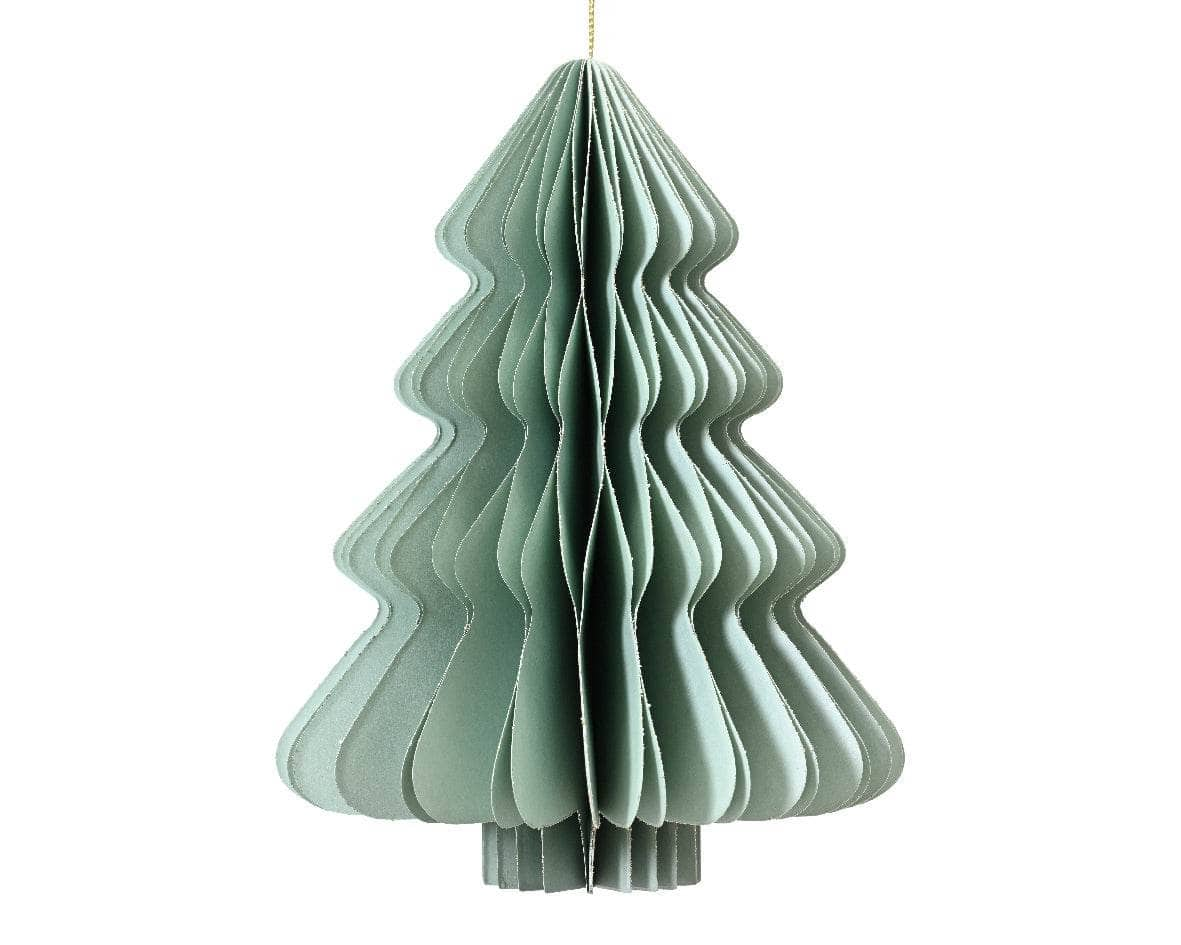 Christmas  -  Mint Paper Tree Decoration - 15cm  -  60012141