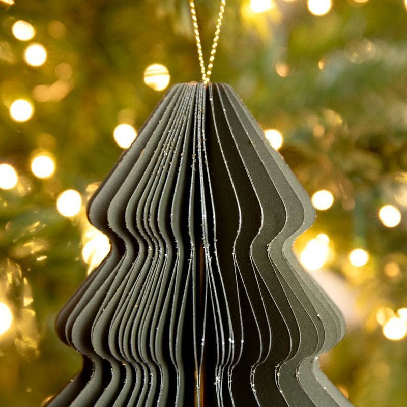 Christmas  -  Green Paper Tree Decoration - 15cm  -  60012142