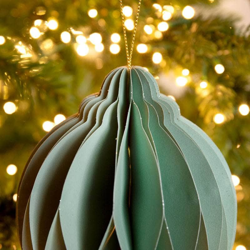 Christmas  -  Mint Paper Onion Christmas Decoration - 15cm  -  60012146