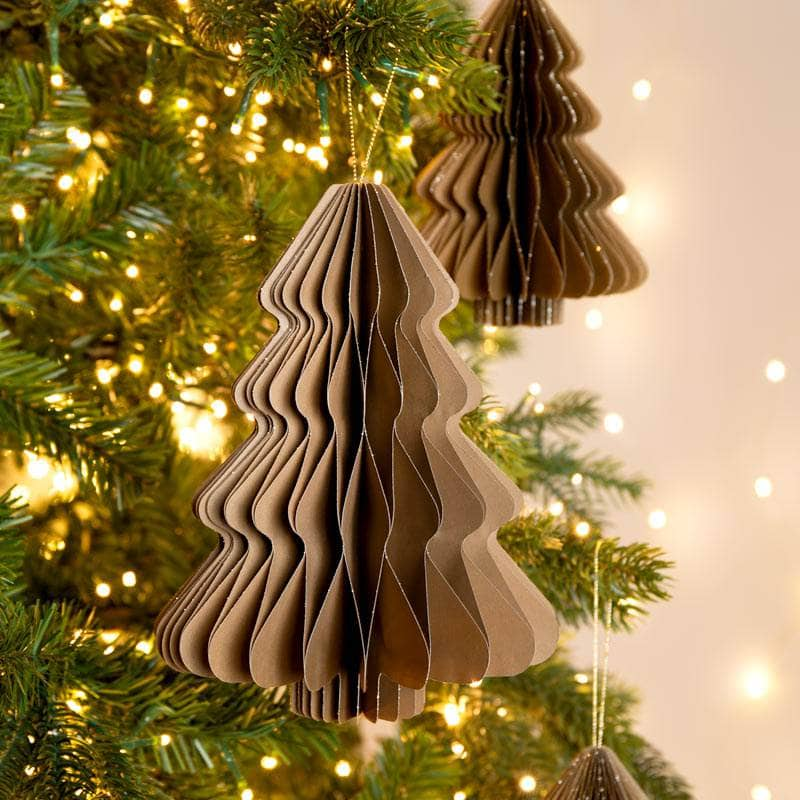 Christmas  -  Brown Tree Christmas Decoration - 20cm  -  60012150