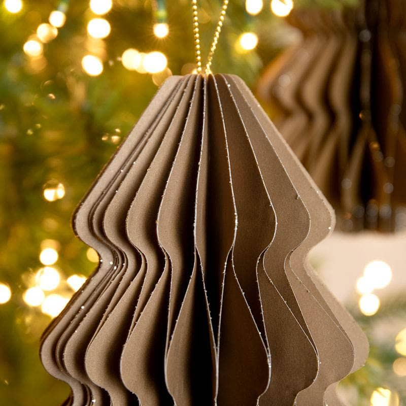 Christmas  -  Brown Tree Christmas Decoration - 20cm  -  60012150