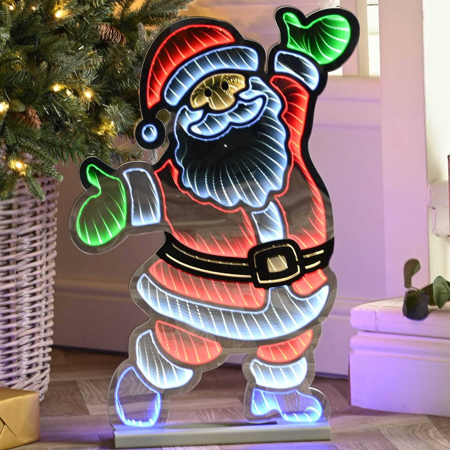 Christmas  -  Standing Santa Infinity Light - 60cm  -  60012168