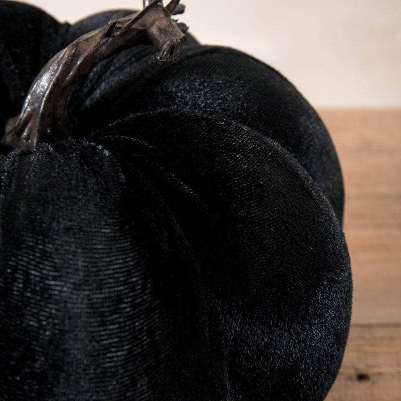 Homeware  -  Black Velvet Pumpkin - 18cm  -  60012195