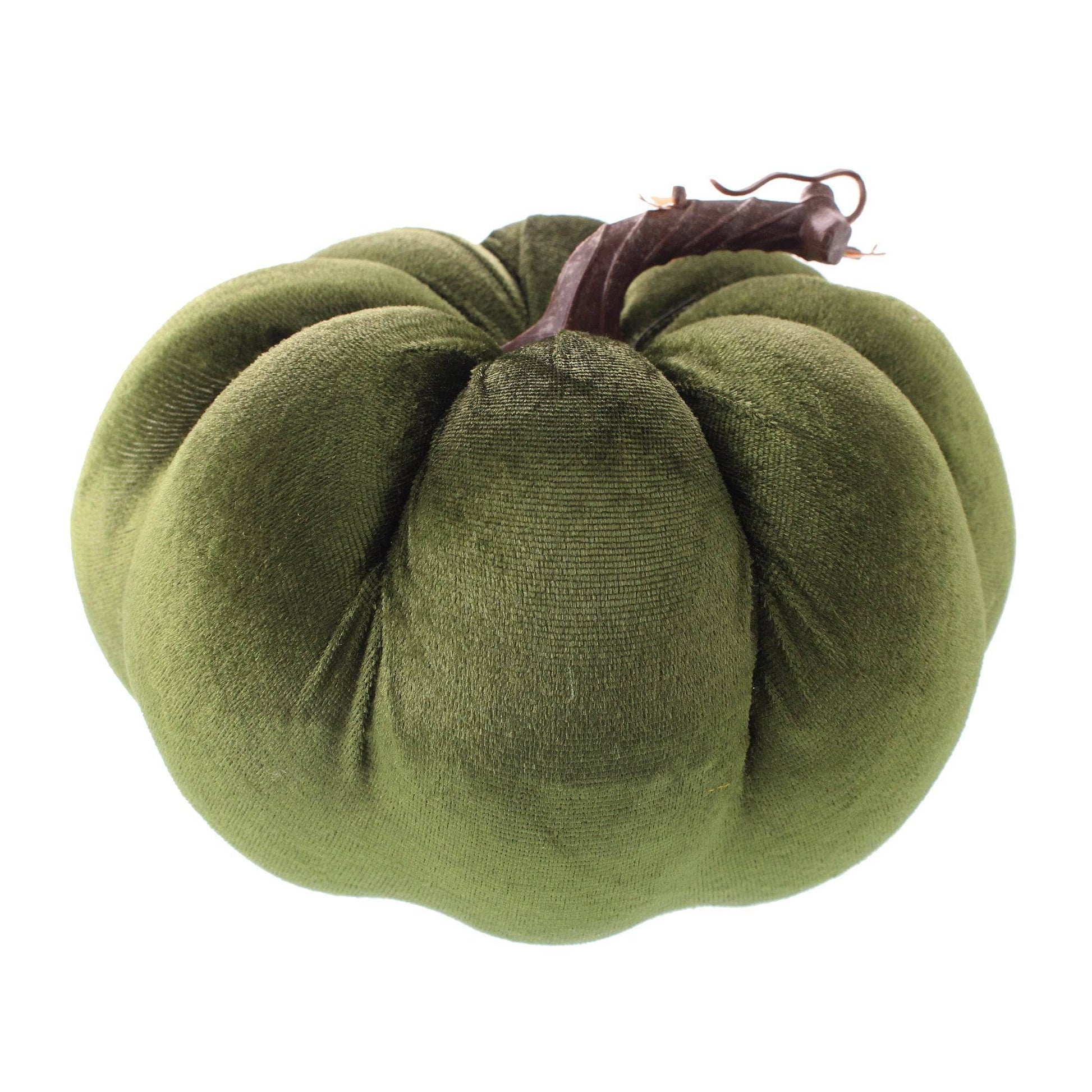 Homeware  -  Green Velvet Pumpkin  - 18cm  -  60012199