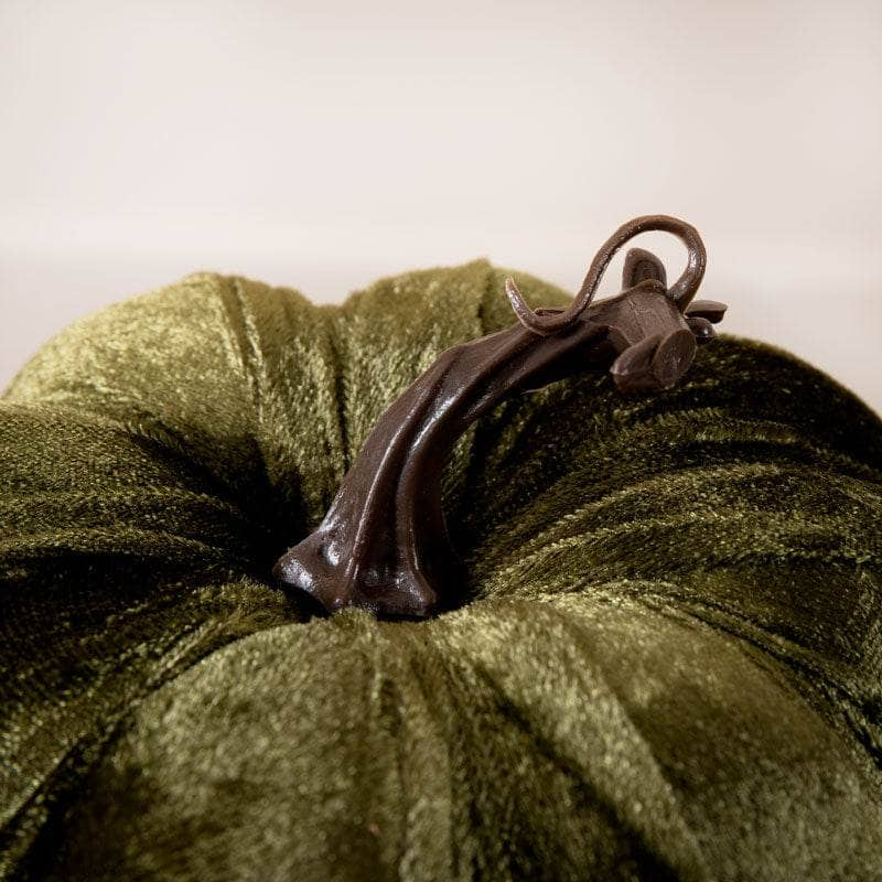 Homeware  -  Green Velvet Pumpkin  - 18cm  -  60012199