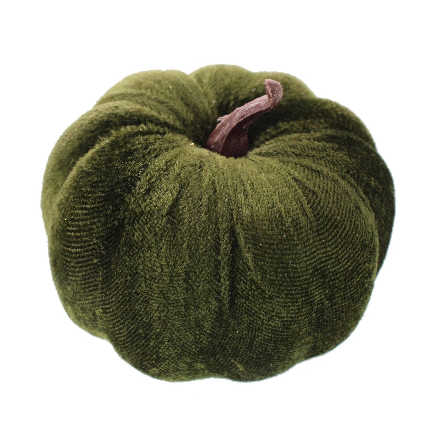 Homeware  -  Green Velvet Pumpkin  - 8cm  -  60012200