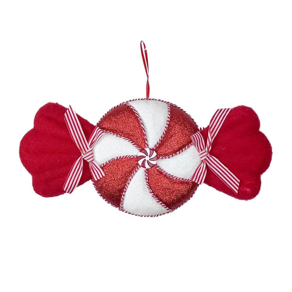 Christmas  -  Red & White Lux Sweetie Christmas Decoration - 42cm  -  60012216