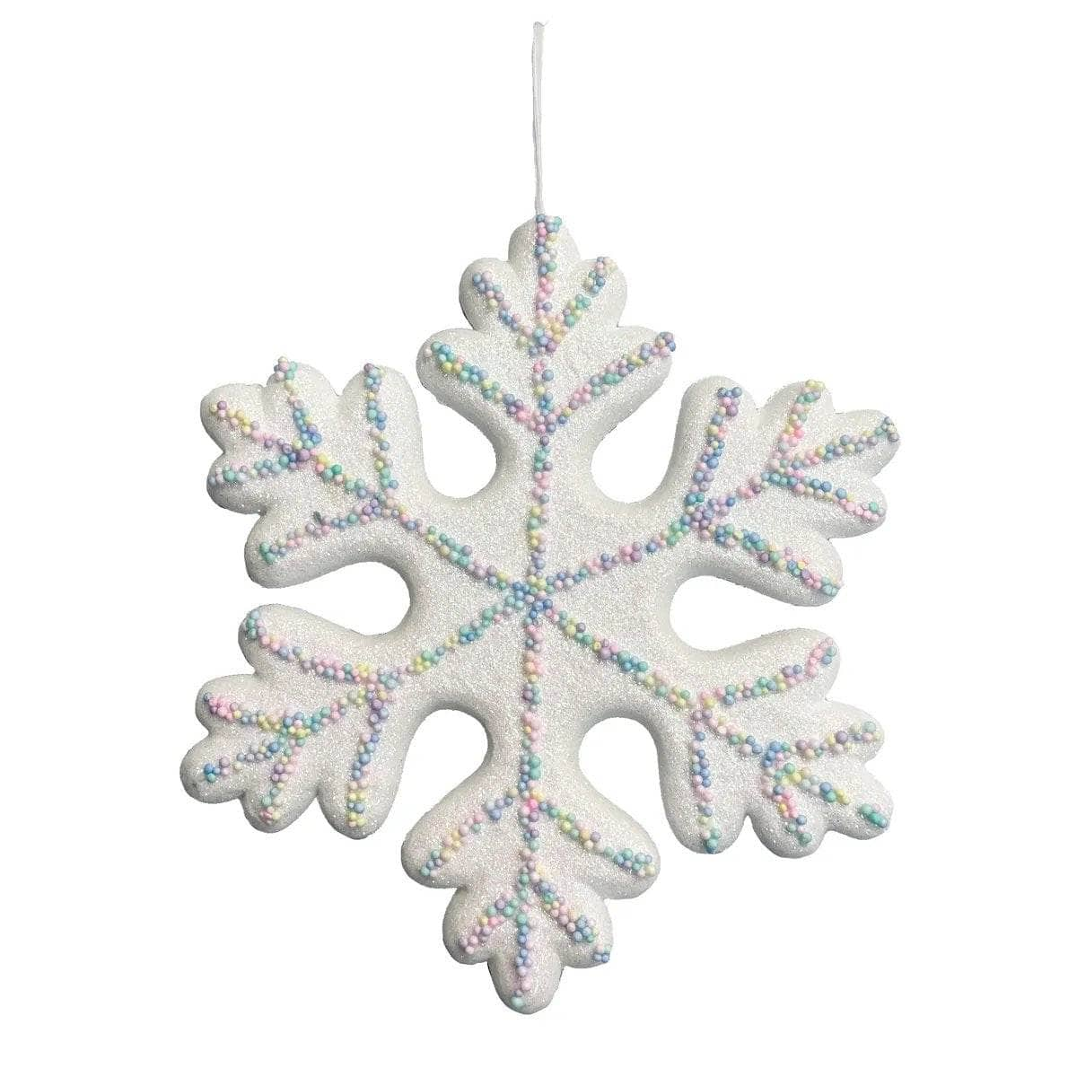 Christmas  -  White Candy Snowflake Christmas Decoration - 24cm  -  60012230