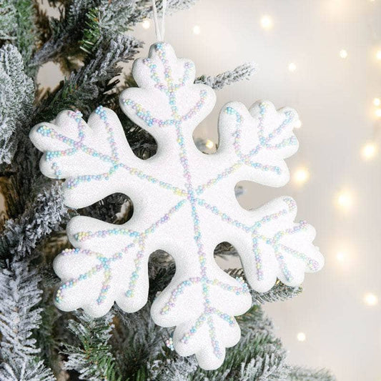 Christmas  -  White Candy Snowflake Christmas Decoration - 24cm  -  60012230