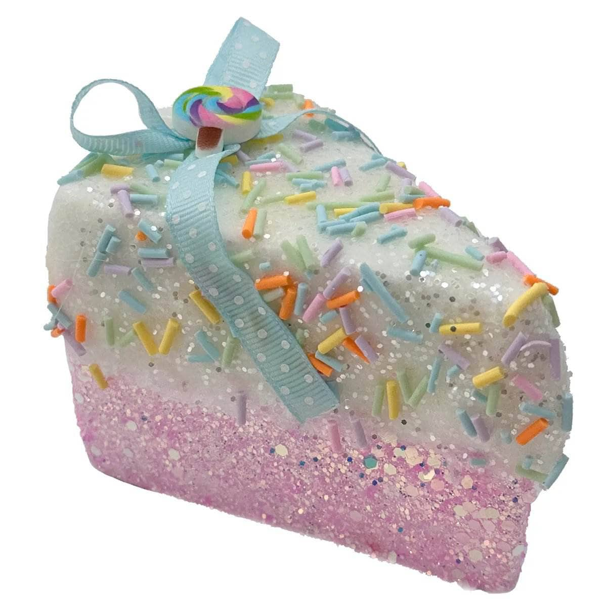 Christmas  -  Pink Cake Slice Bauble - 10cm  -  60012232