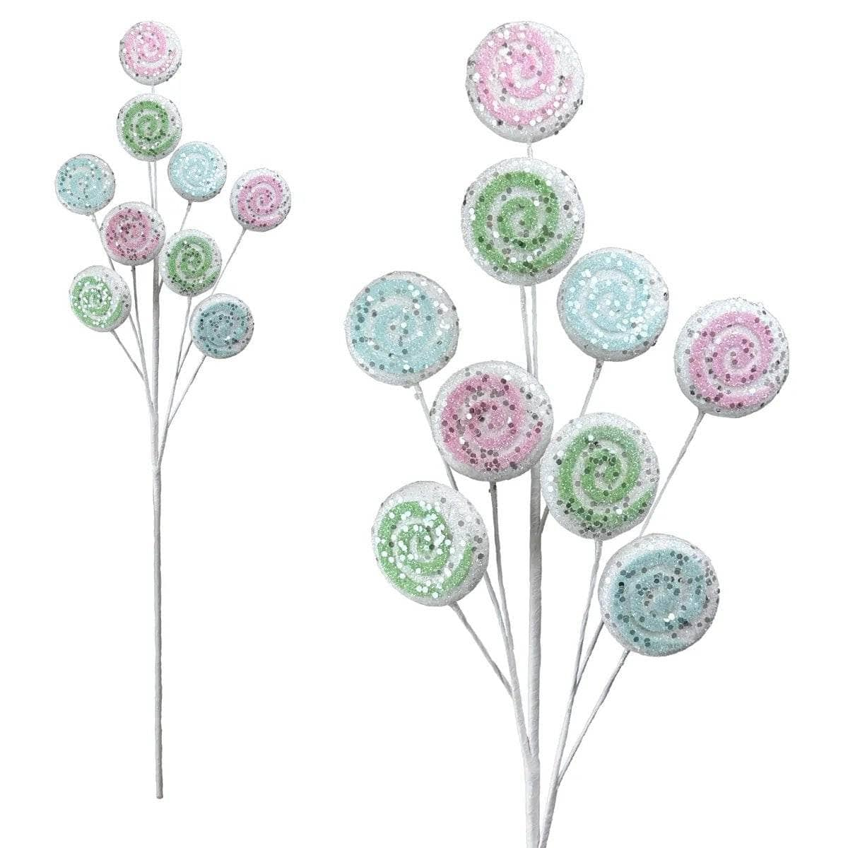 Christmas  -  Swirl Pastel Candy Stem - 68cm  -  60012236