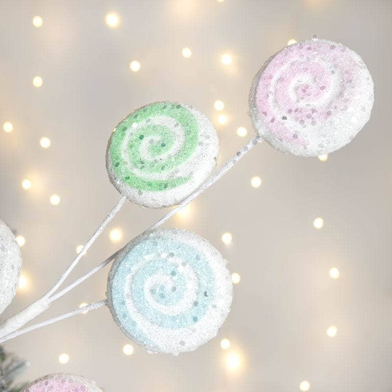 Christmas  -  Swirl Pastel Candy Stem - 68cm  -  60012236