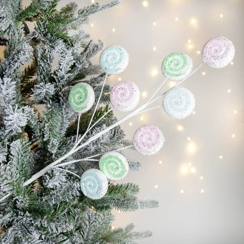 Christmas  -  Swirl Pastel Candy Stem - 68cm  -  60012236