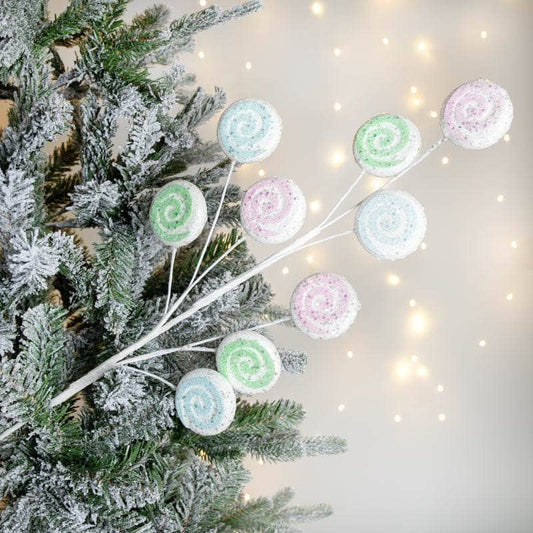 Christmas  -  Swirl Pastel Candy Stem - 68cm  -  60012236