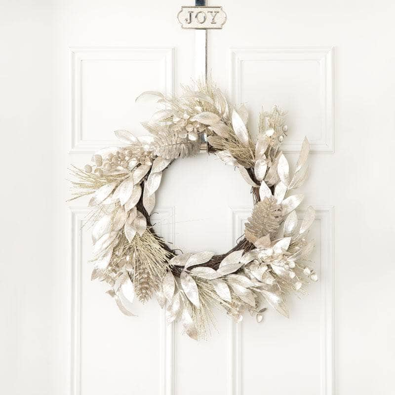 Christmas  -  Champagne Modern Metallic Wreath - 50cm  -  60012245