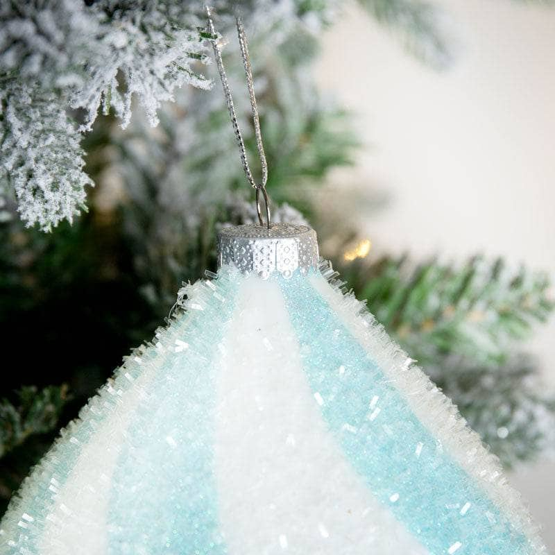 Christmas  -  Turquoise Finial Hanging Decoration - 27cm  -  60012268