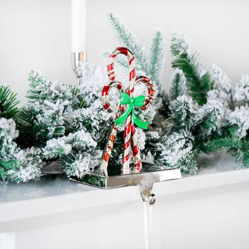 Christmas  -  Metal Candy Cane Stocking Holder - 7cm  -  60012285