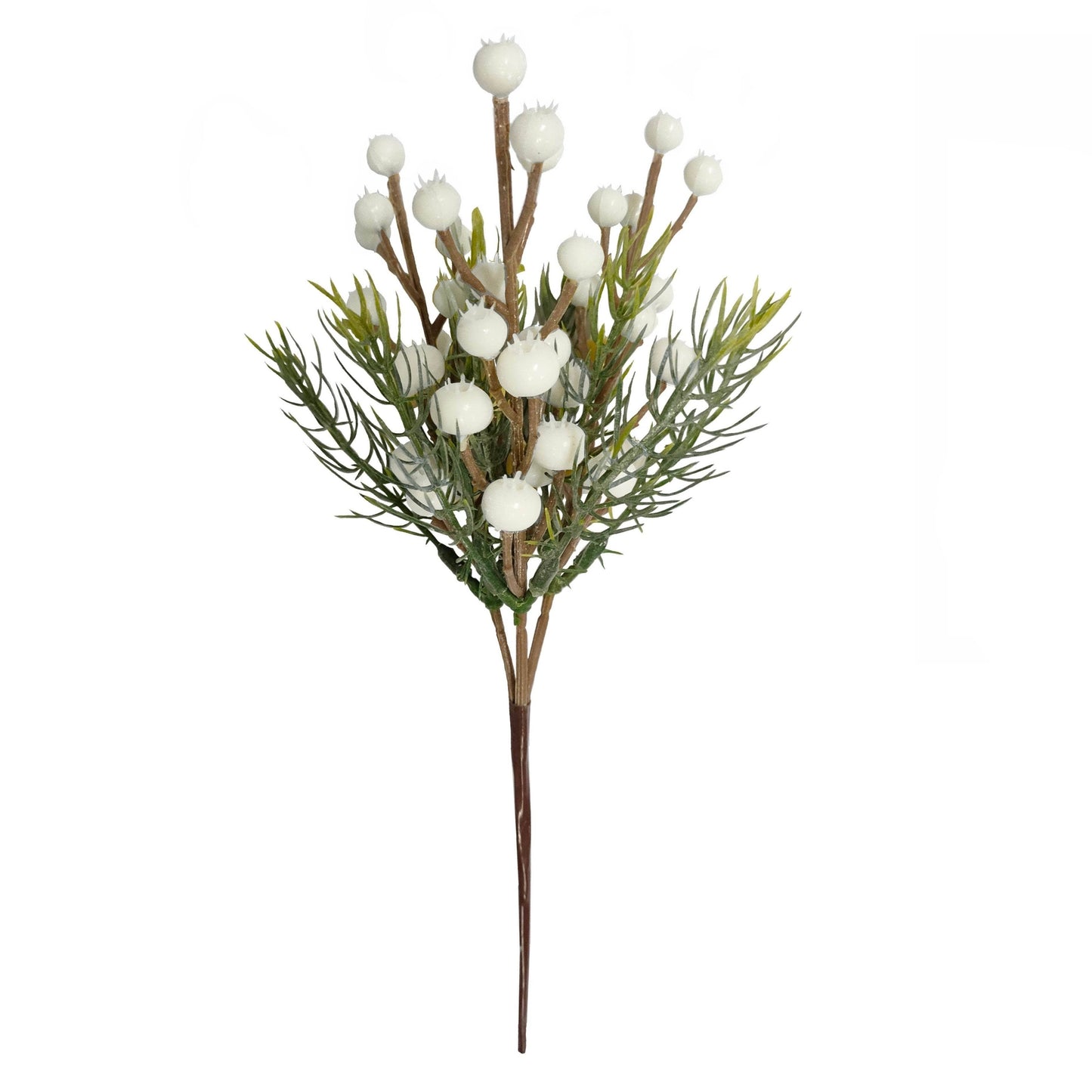 Christmas  -  White Berry Pick - 22cm  -  60012334