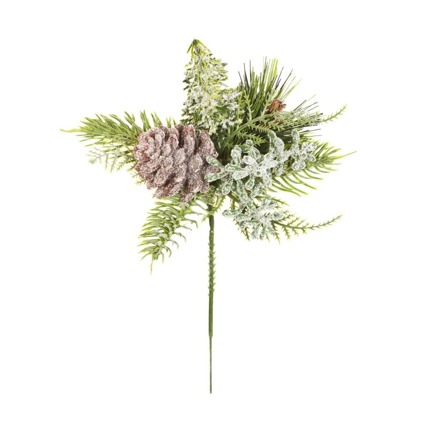 Christmas  -  Frosted Cone Mini Tree Pick - 20cm  -  60012337