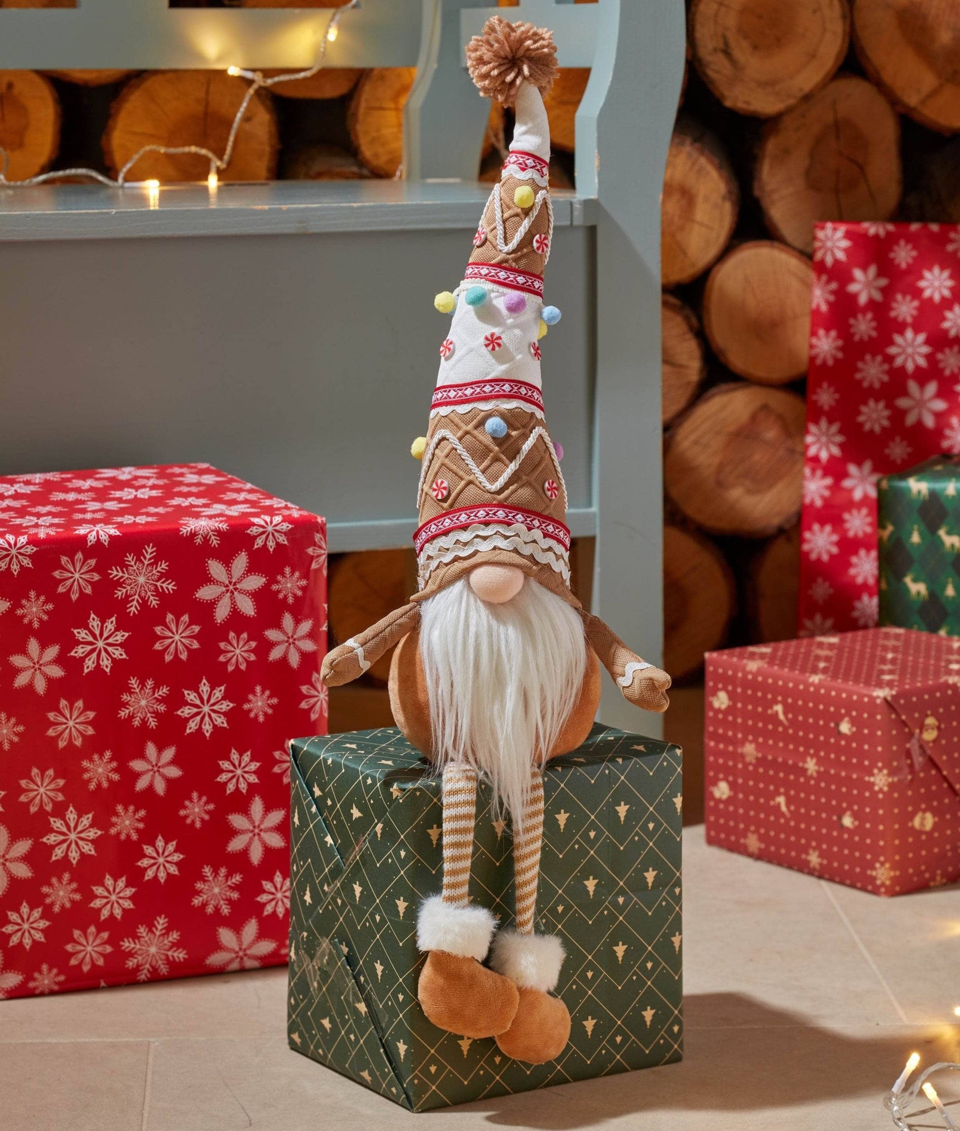 Christmas  -  Seated Mr Gingerbread Gonk - 60cm  -  60012362