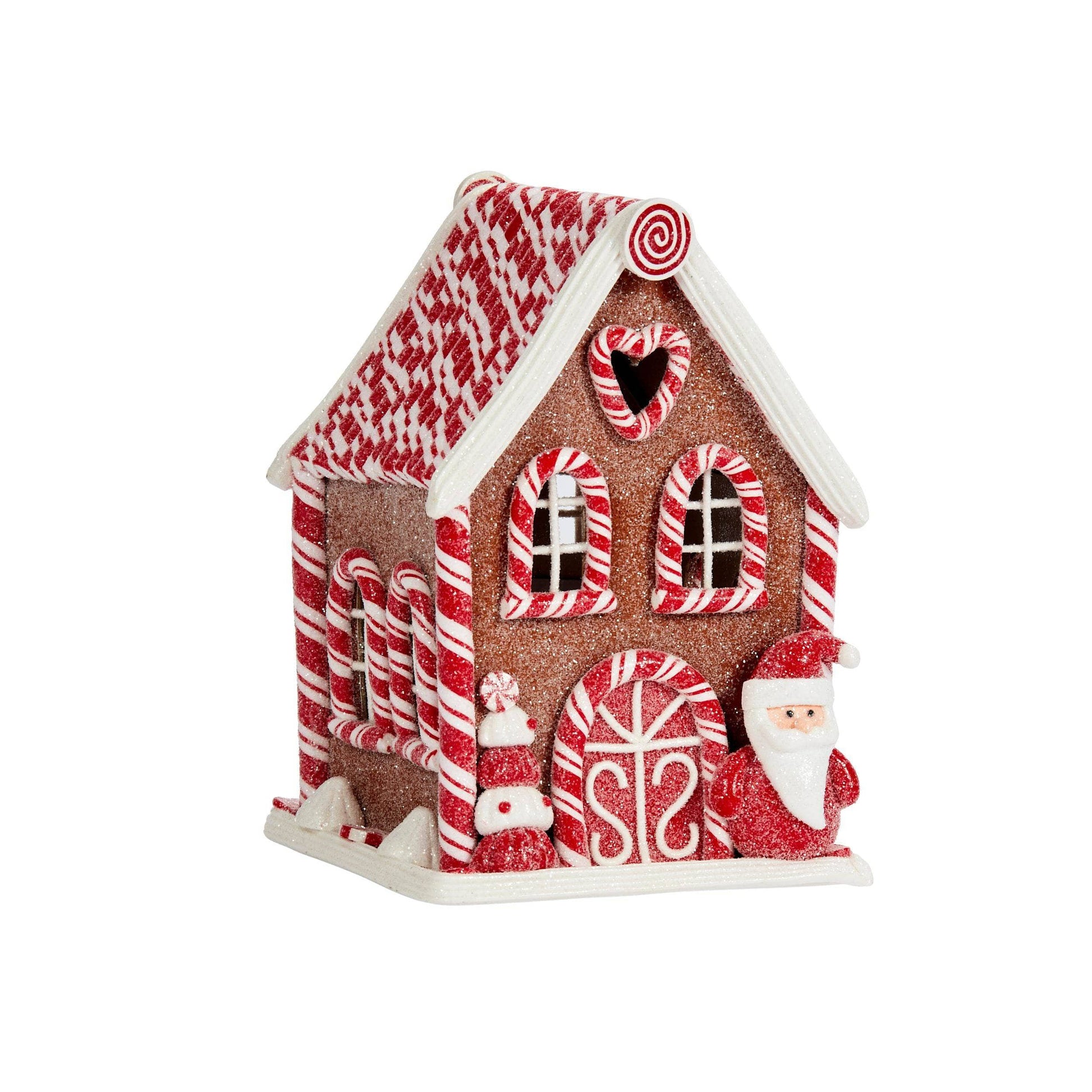 Christmas  -  Gingerbread Santa Candy Cabin - 20cm  -  60012370