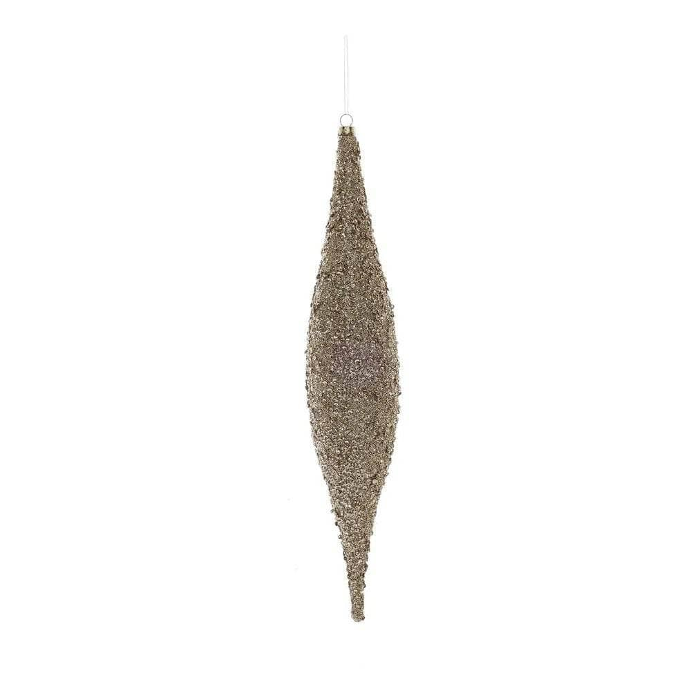 Christmas  -  Gold Glitter Drop Hanging Decoration  -  60012405