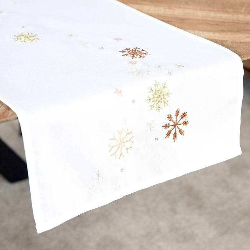 Christmas  -  Snow Star Table Runner - 14 x 75cm  -  60012417