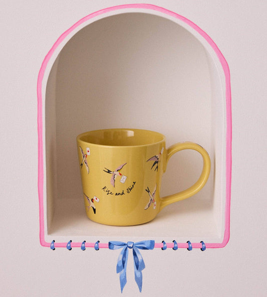 Kitchenware  -  Cath Kidston Love Birds Dolly Mug - Yellow  -  60012956