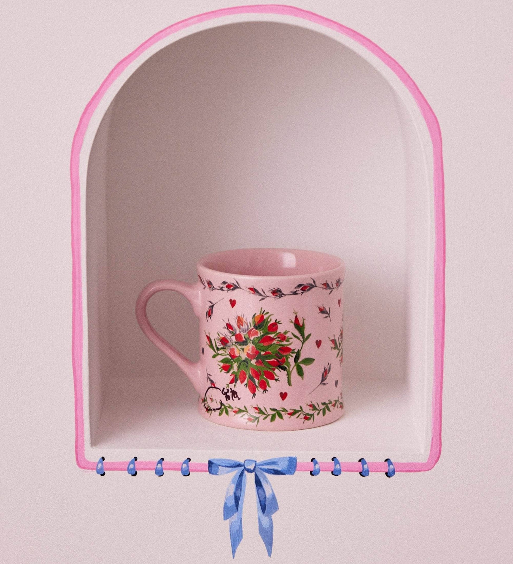 Kitchenware  -  Cath Kidston Forever Rose Mollie Mug - Pink  -  60012958