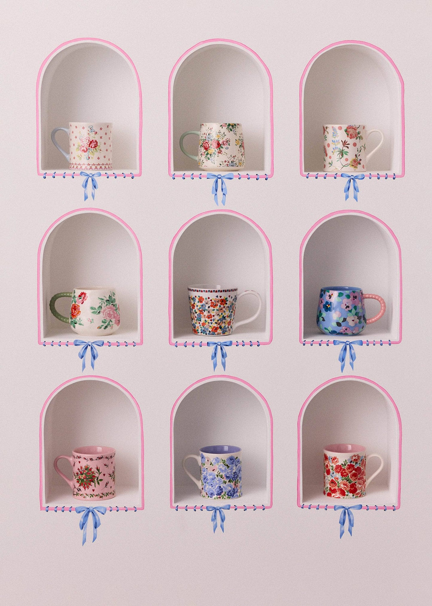 Kitchenware  -  Cath Kidston Forever Rose Mollie Mug - Pink  -  60012958