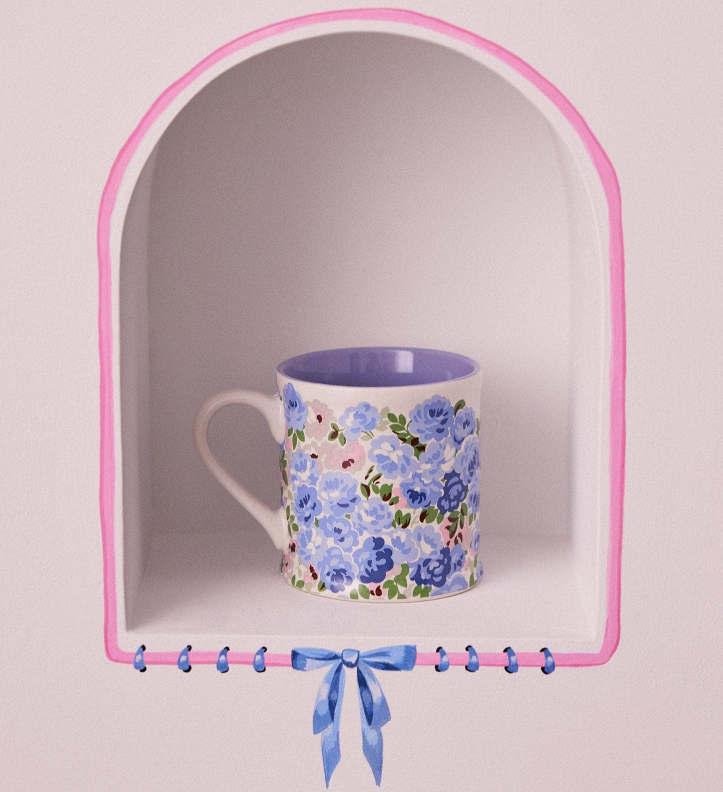 Kitchenware  -  Cath Kidston Roses Mollie Mug - Blue  -  60012961