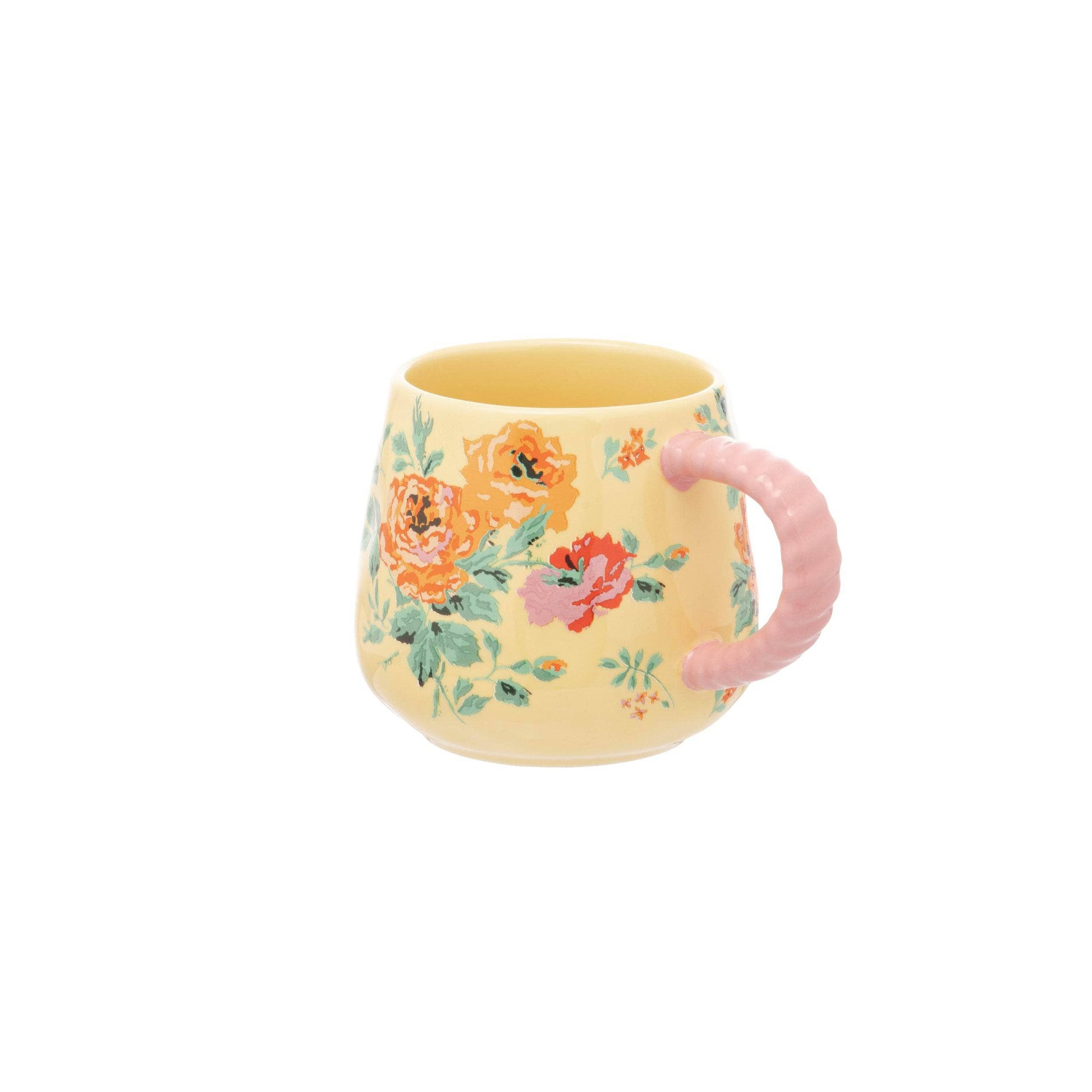 Kitchenware  -  Cath Kidston Rose Twisted Handle Mug - Yellow  -  60012979