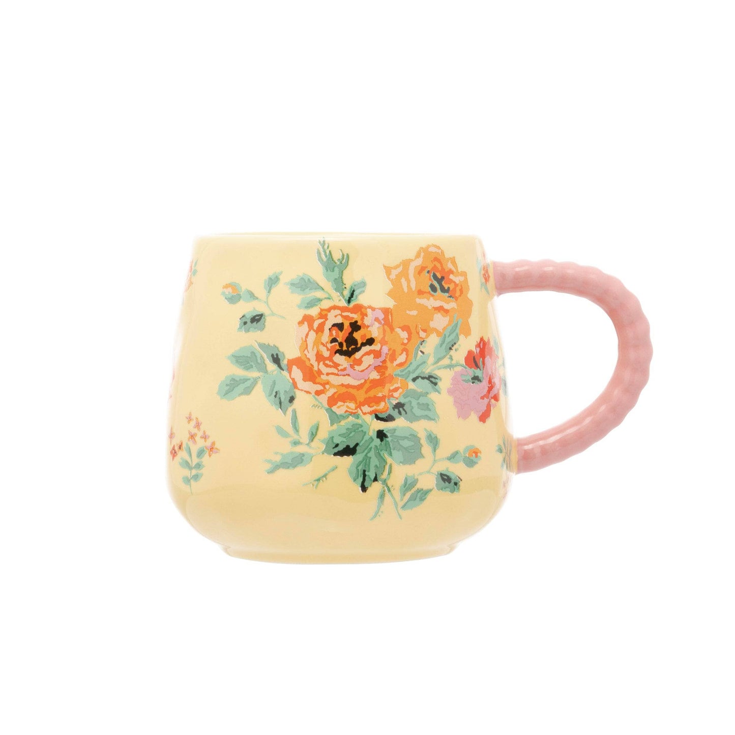 Kitchenware  -  Cath Kidston Rose Twisted Handle Mug - Yellow  -  60012979