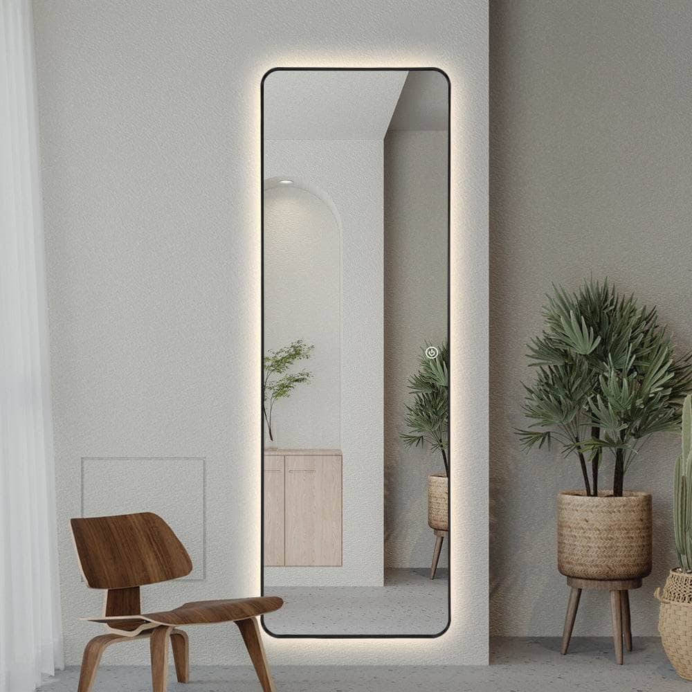 Mirrors  -  LED Rectangle Mirror - Black  -  60013445