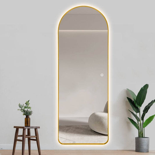 Mirrors  -  LED Arch Mirror - Gold  -  60013448