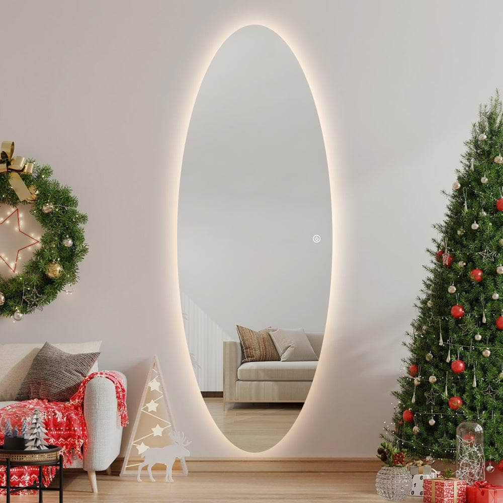 Mirrors  -  LED Oval Mirror - Gold  -  60013449