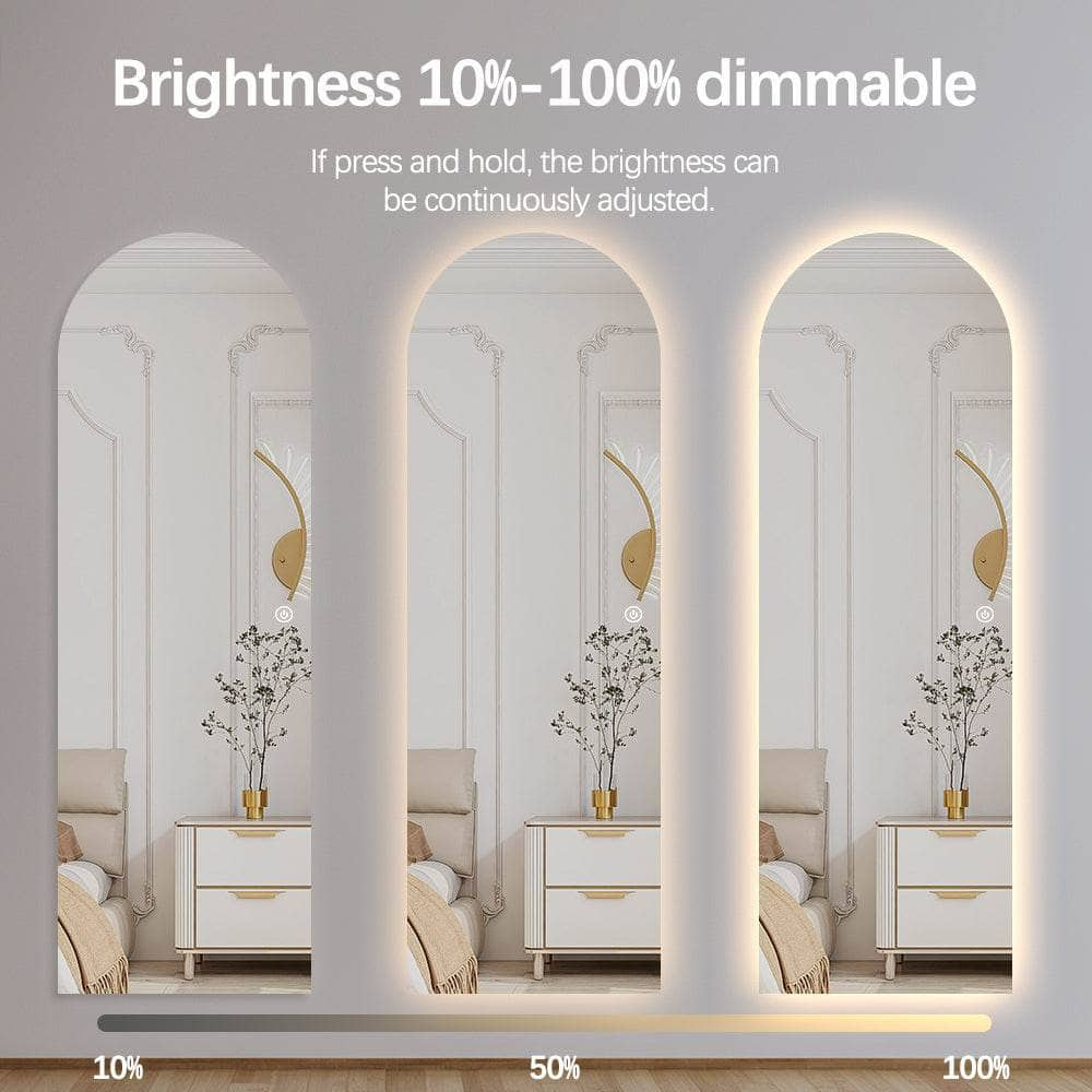 Mirrors  -  LED Arch Mirror - 50 x 150cm  -  60013450