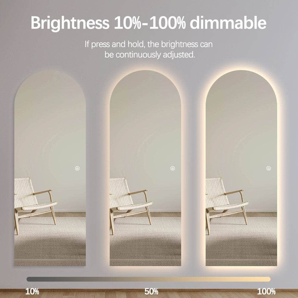 Mirrors  -  LED Arch Mirror - 60 x 165cm  -  60013451