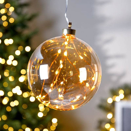 Christmas  -  Amber Micro LED Ball - 14cm  -  60008546